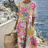 Aurora – Watercolour Floral Midi Dress